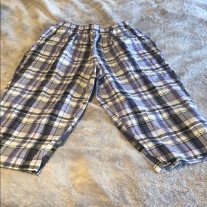 Purple plaid Capri